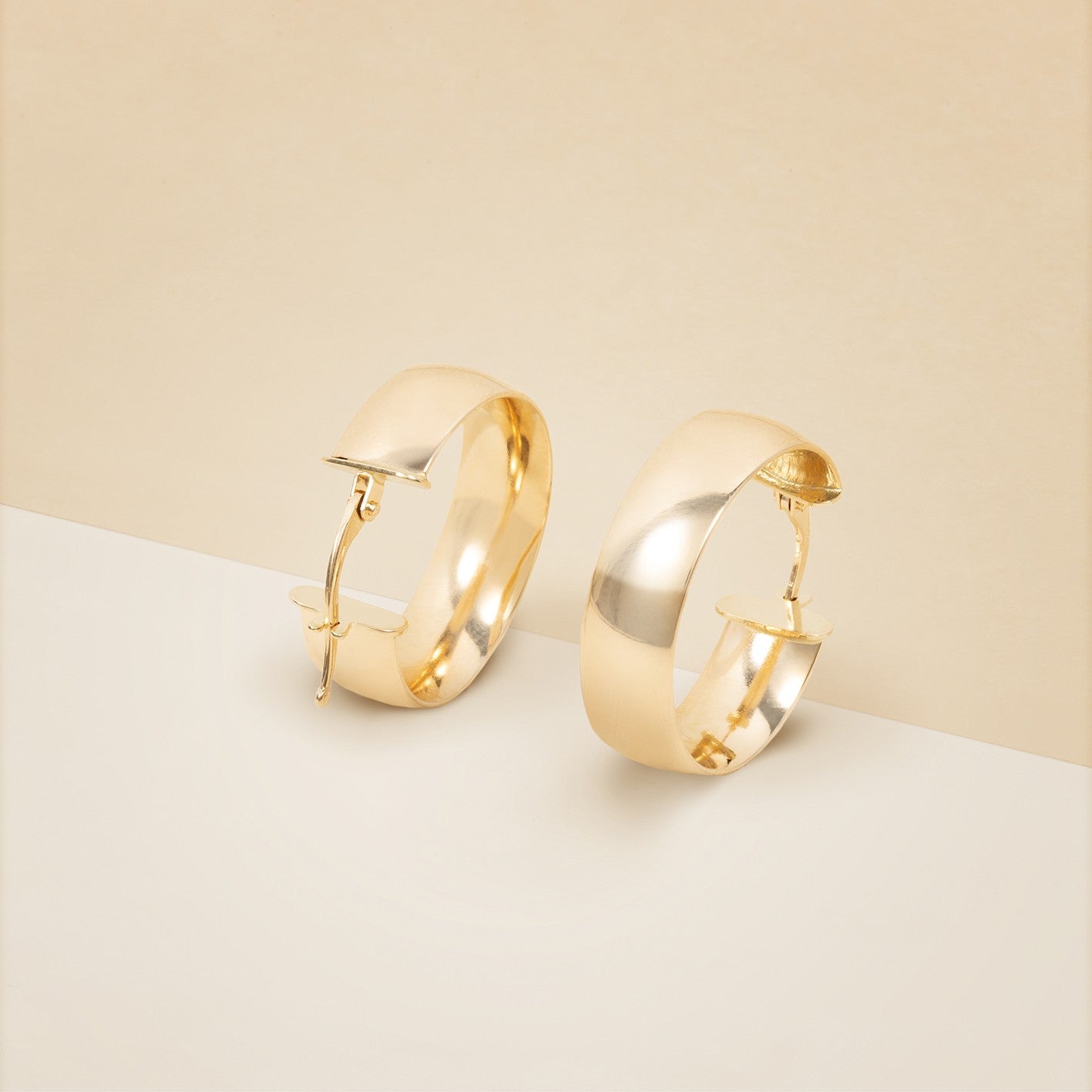 Orecchini cerchio piatto