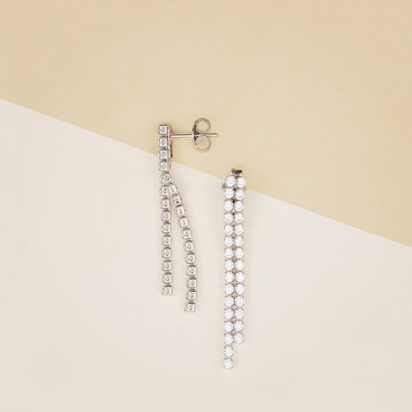 Orecchini tennis doppio filo