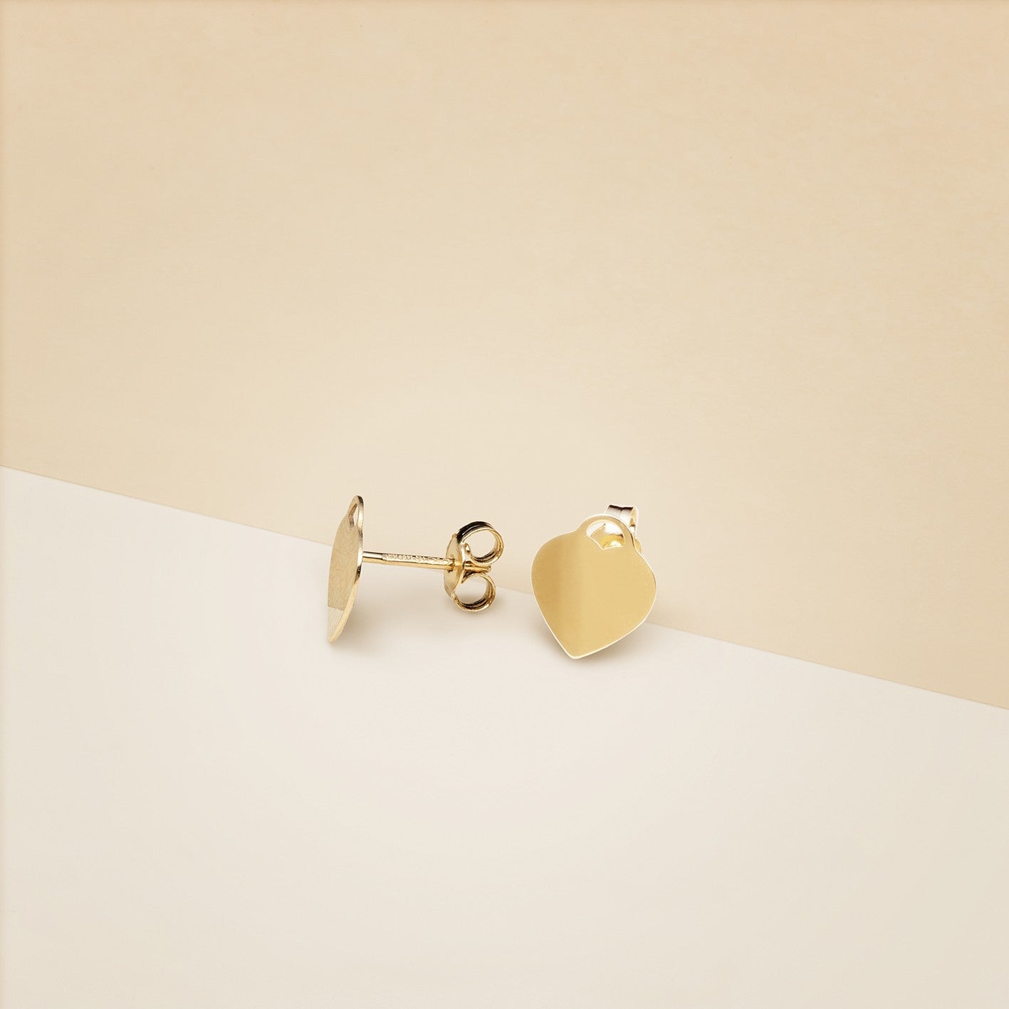 Orecchini cuore a lastra