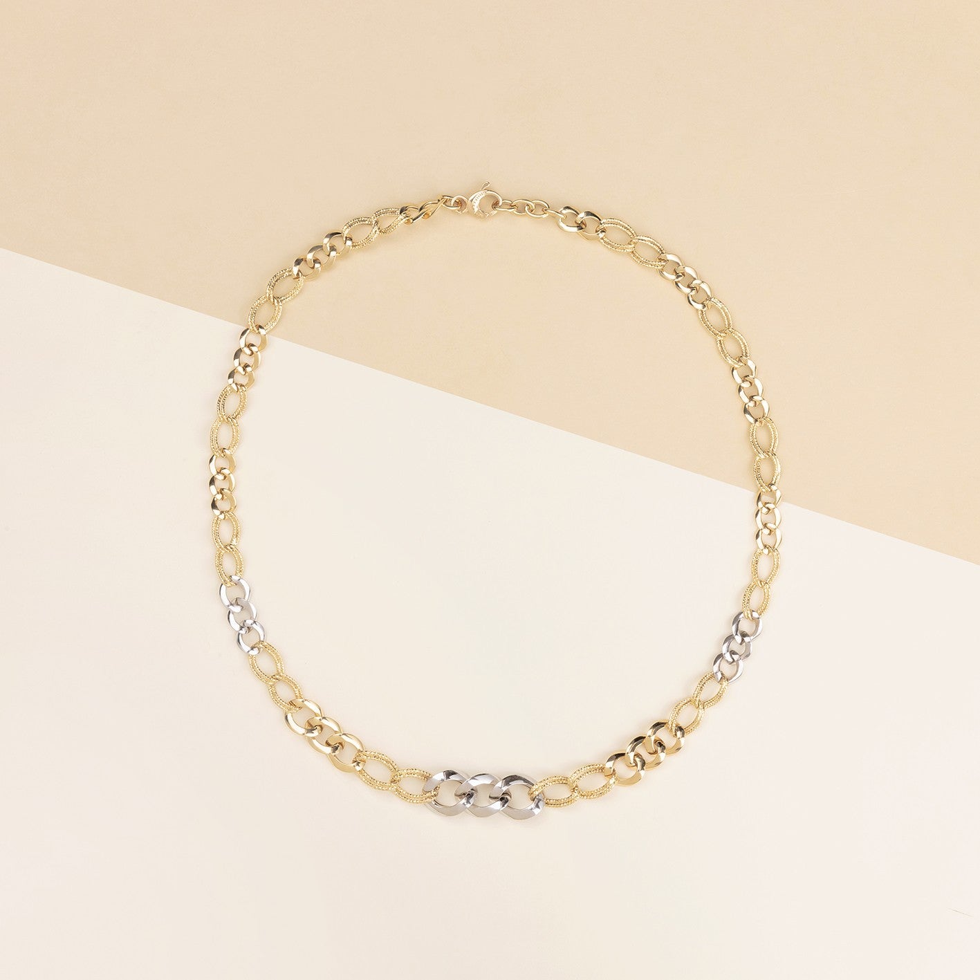 Collier catena bicolore