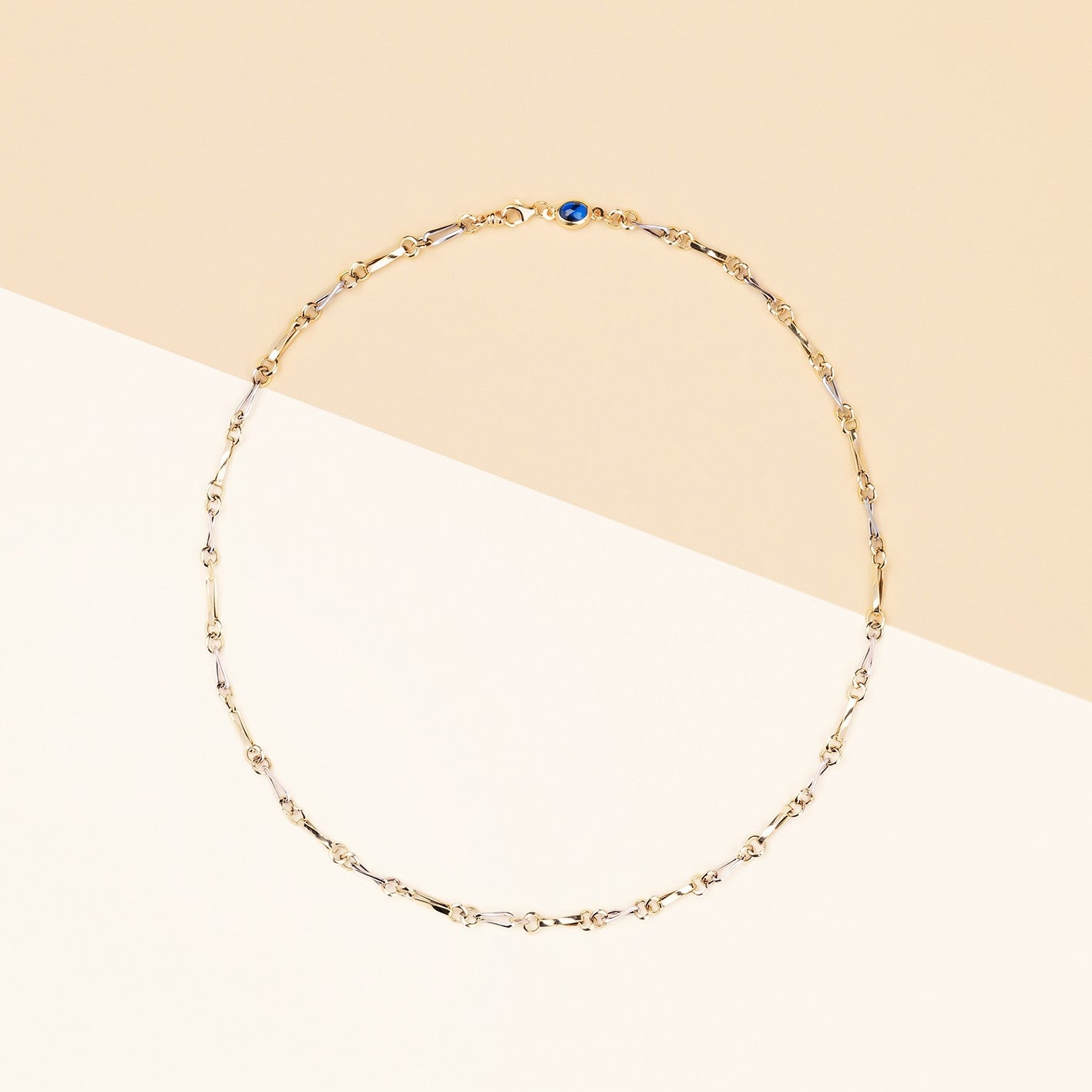 Catena bicolore con Cabochon