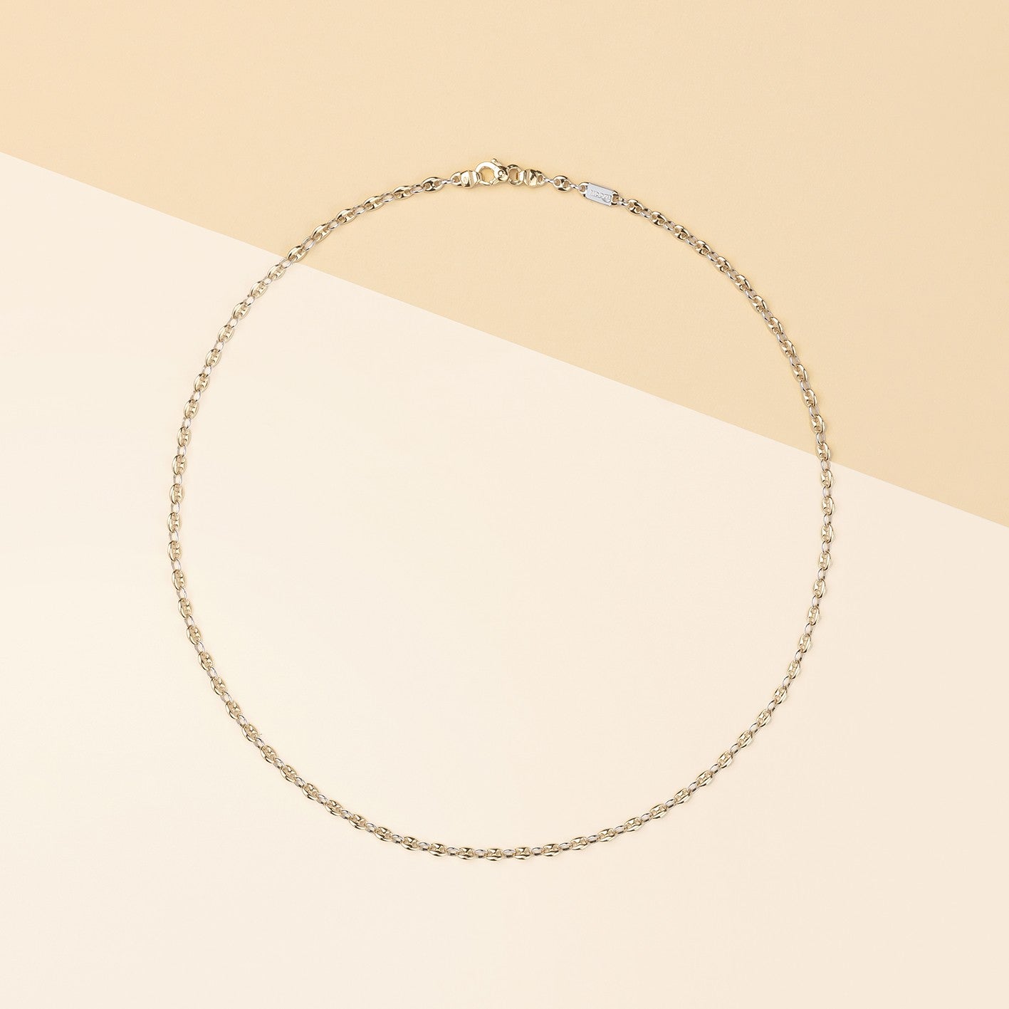 Catena bicolore extra maglia marina