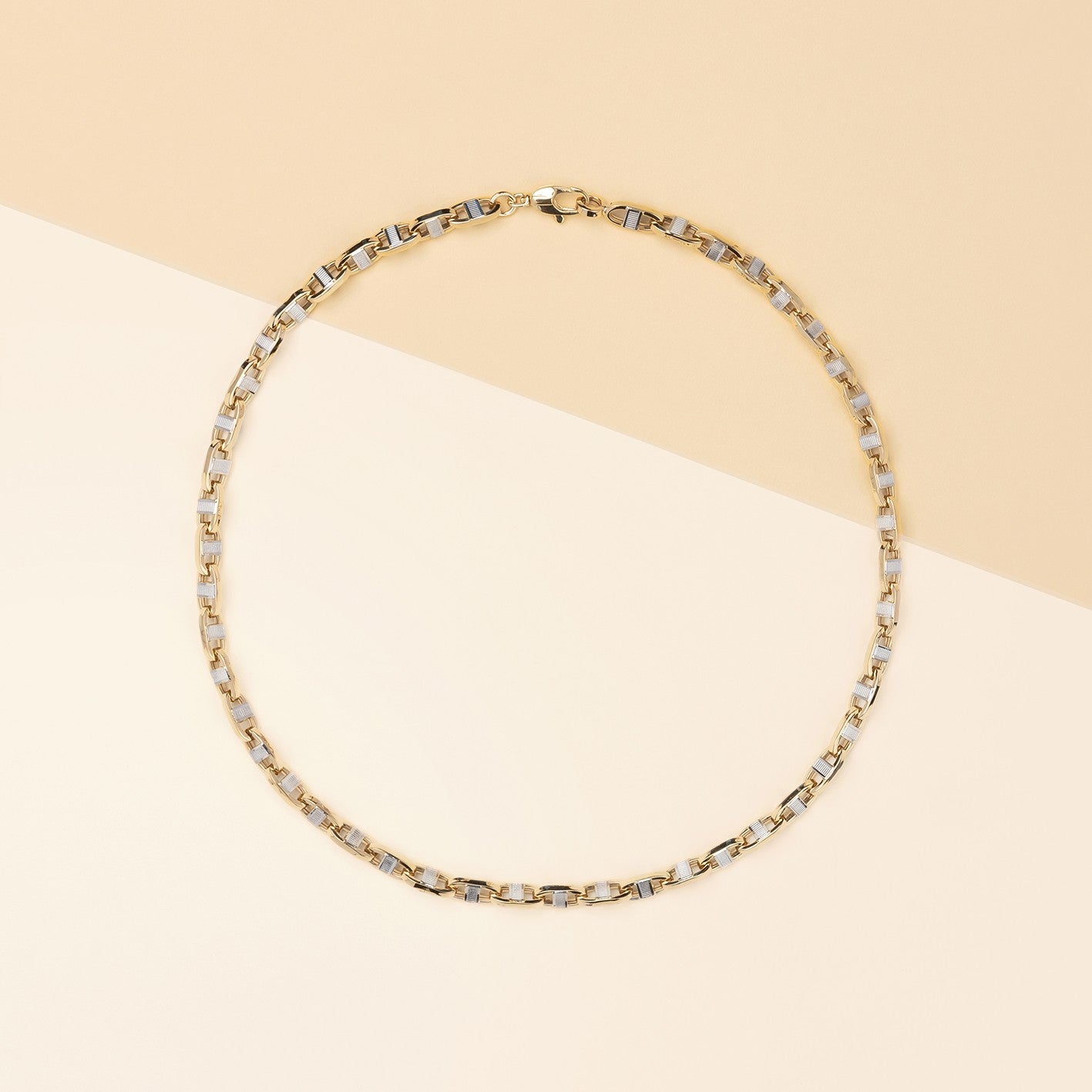 Catena bicolore extra maglia marina DIB