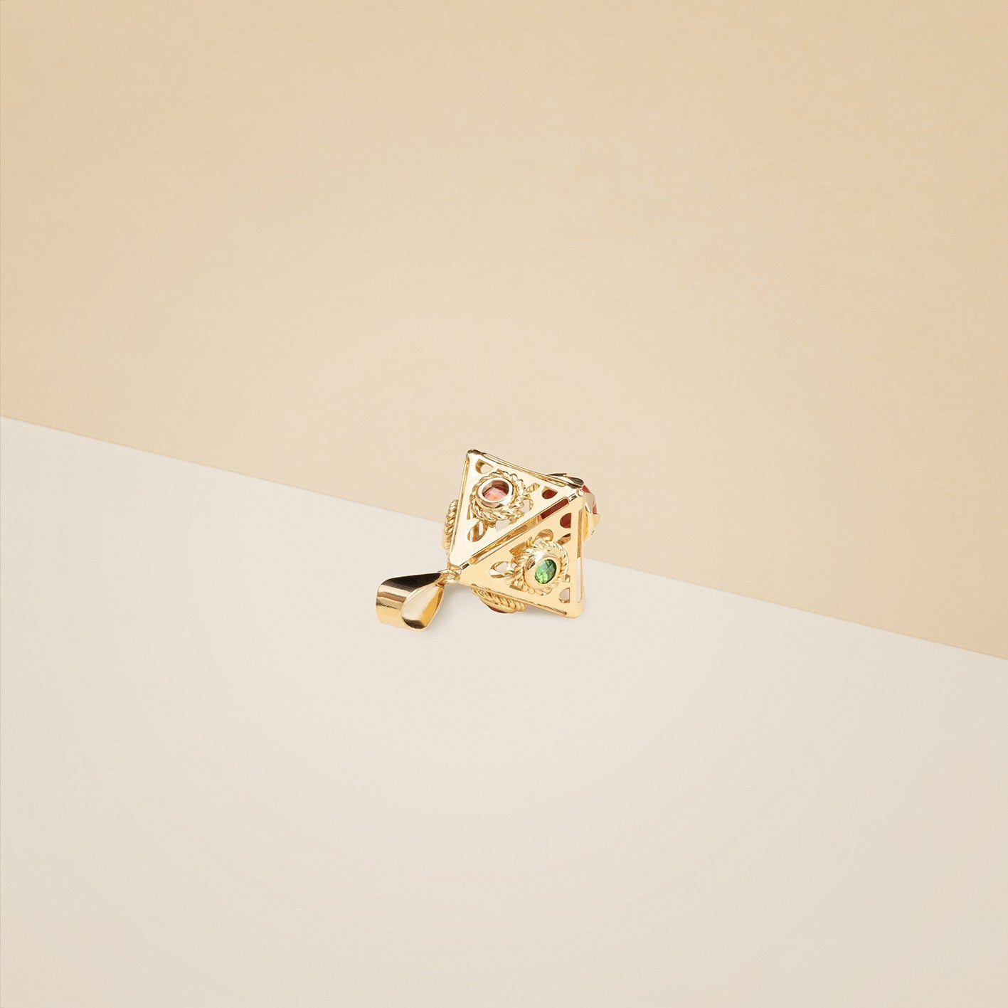 Pendente MINA con pietre forma rombo - Ciondolo