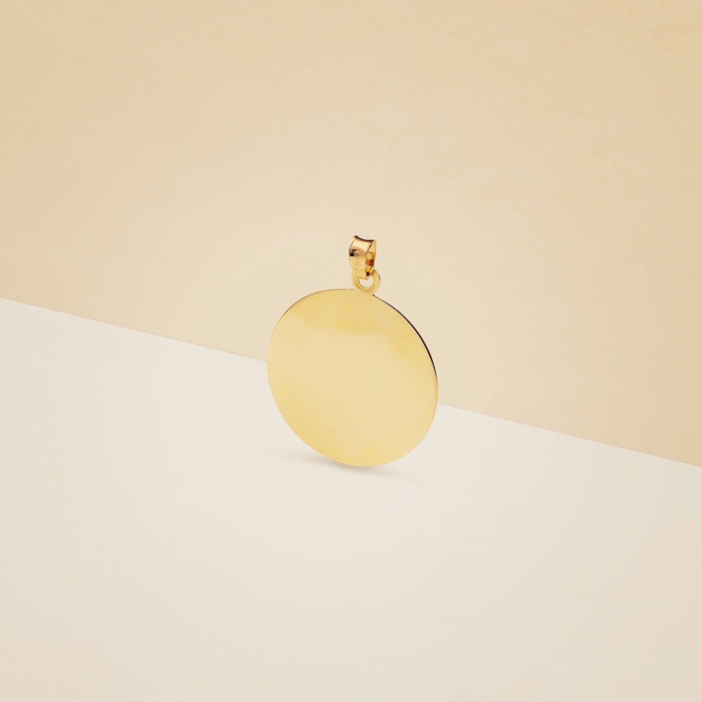 Pendente medaglia tonda da incisione