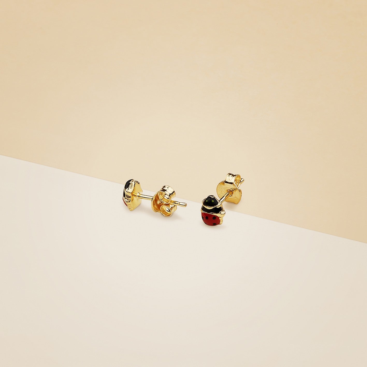 Orecchini coccinella smatati