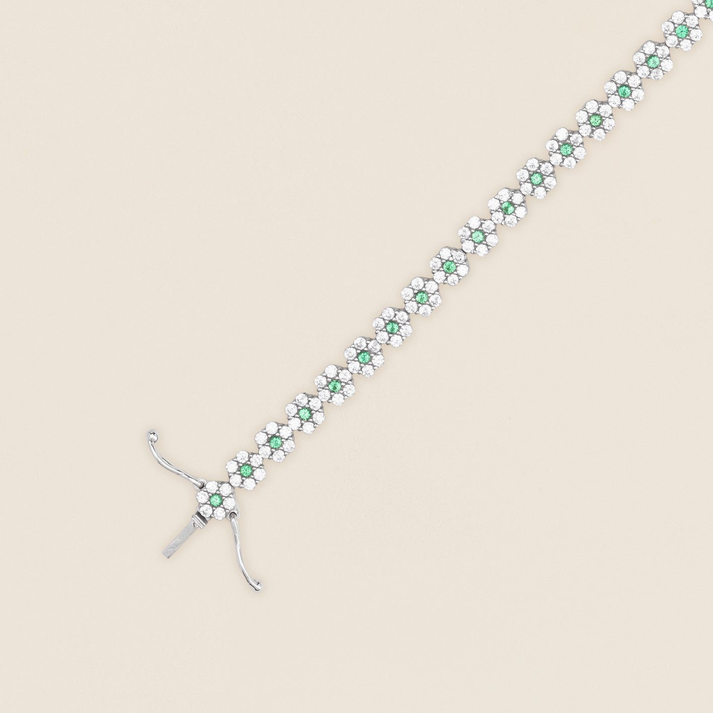 Bracciale tennis e fiori