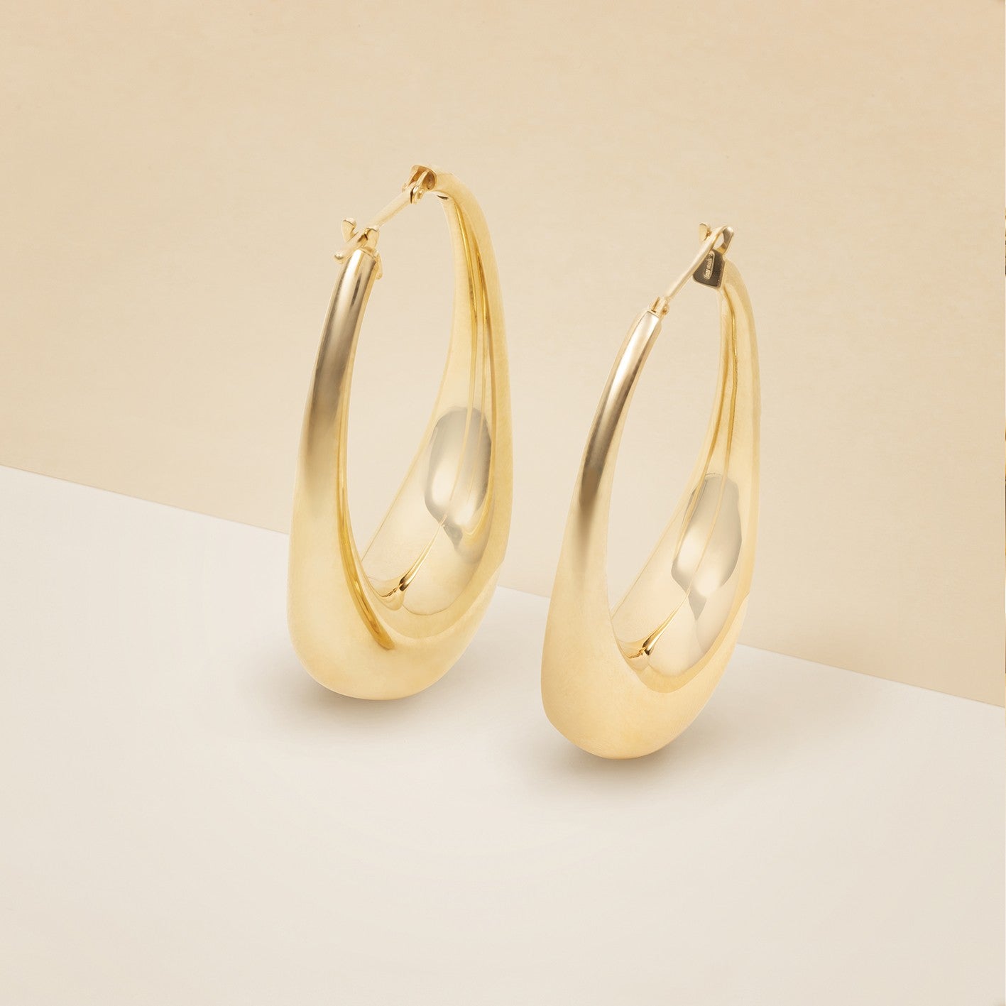 Orecchini cerchio forma ovale