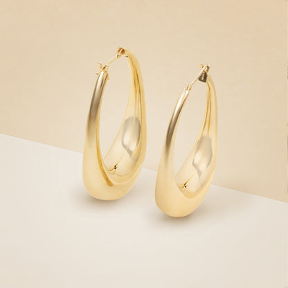 Orecchini cerchio forma ovale