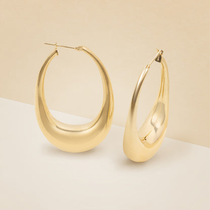 Orecchini cerchio forma ovale