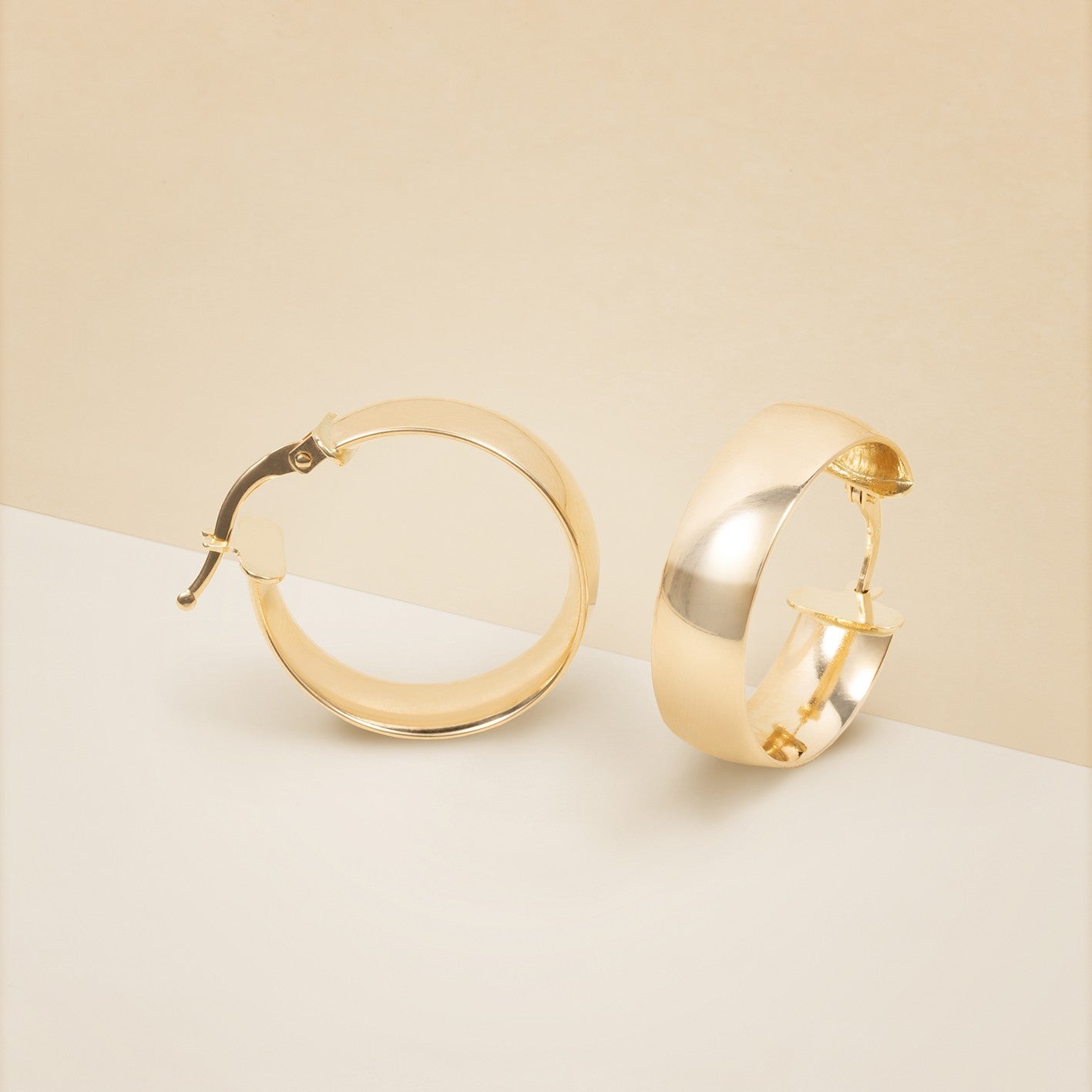 Orecchini cerchio piatto