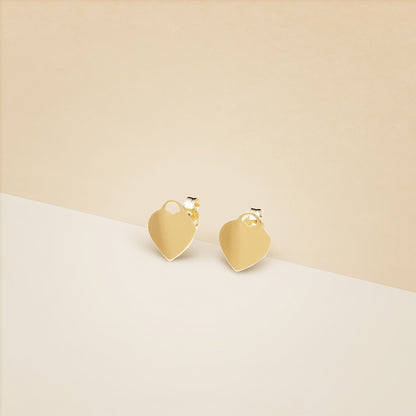 Orecchini cuore a lastra