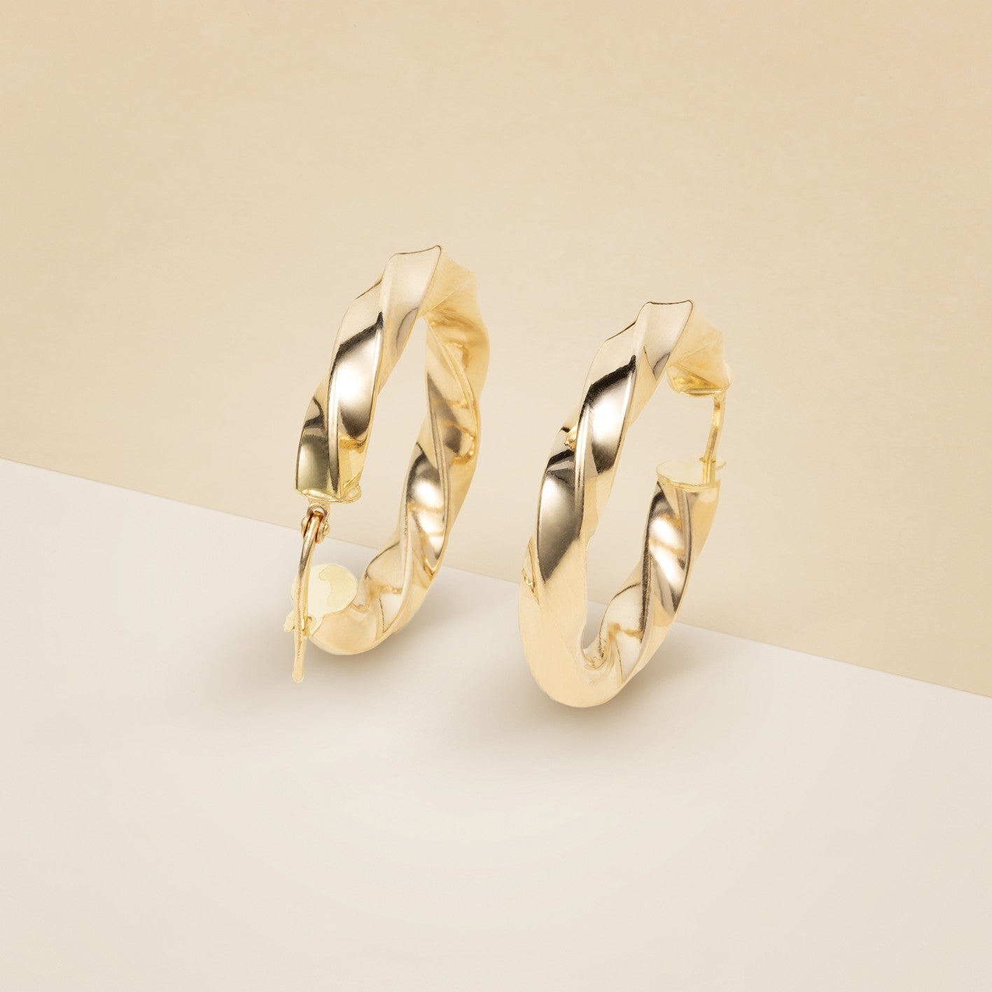 Orecchini cerchio torchon misura media