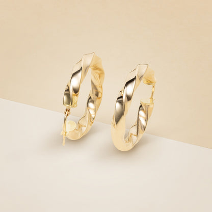 Orecchini cerchio torchon misura media