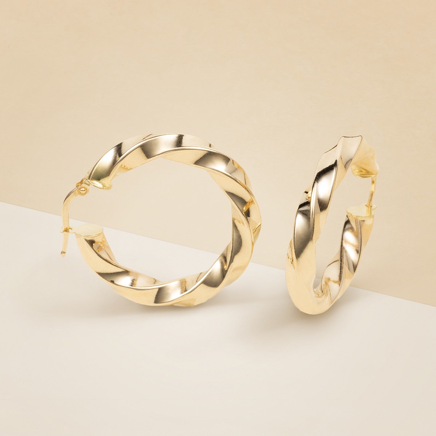 Orecchini cerchio torchon misura media