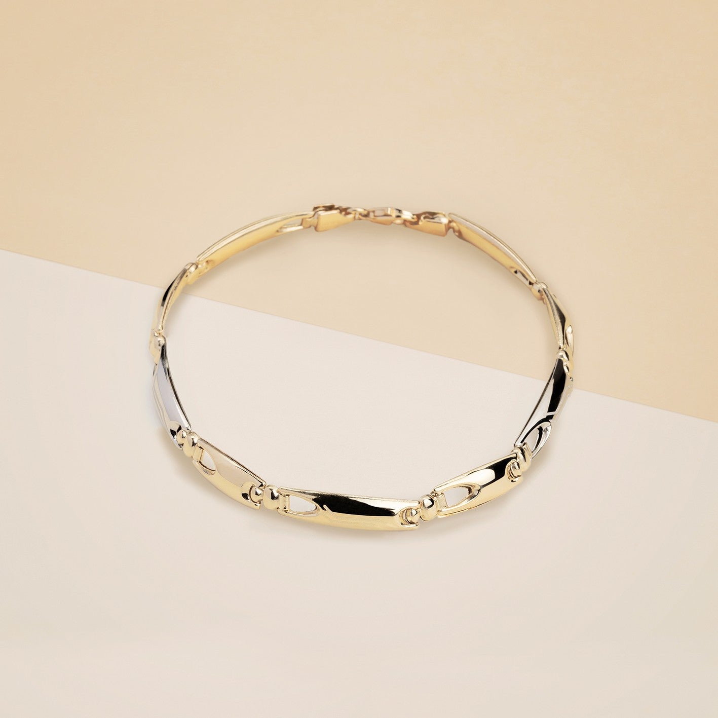 Bracciale chicchi bicolore