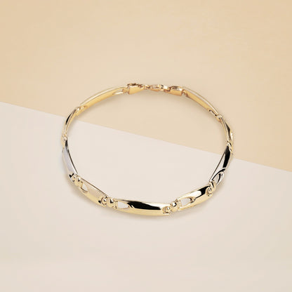 Bracciale chicchi bicolore