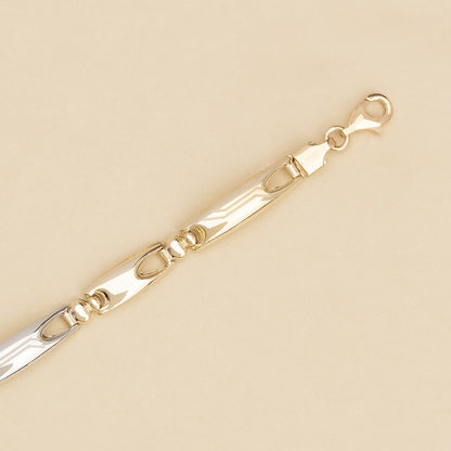 Bracciale chicchi bicolore