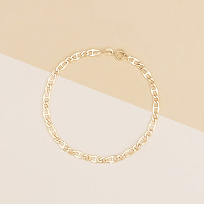 Bracciale maglia marina in oro giallo