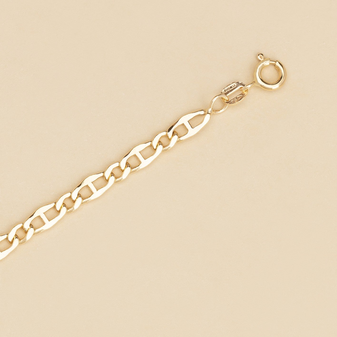 Bracciale maglia marina in oro giallo