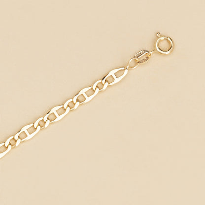 Bracciale maglia marina in oro giallo