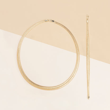 Collier effetto tessuto con bracciale