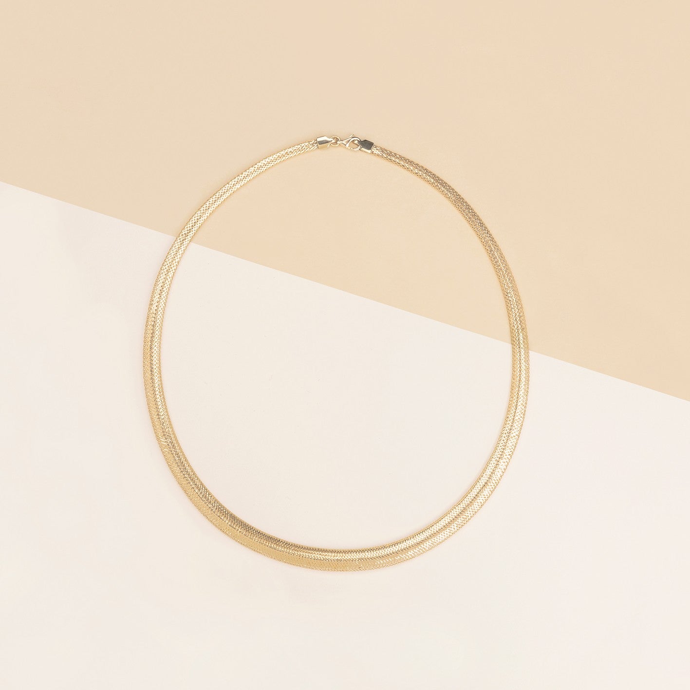 Collier effetto tessuto con bracciale