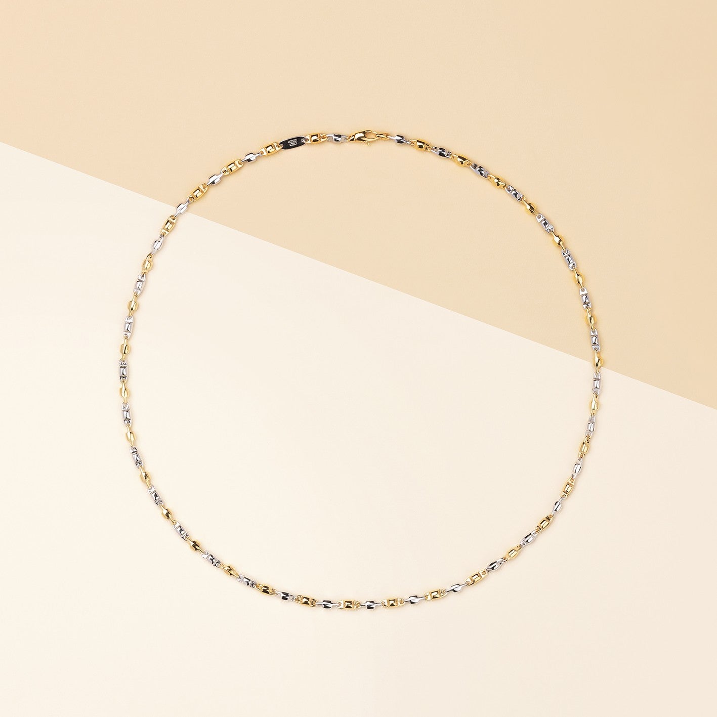 Catena bicolore extra barretta concava