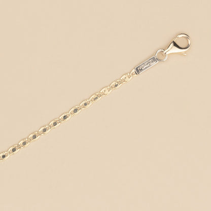 Bracciale baby con targa 1.9 MARZ bicolore