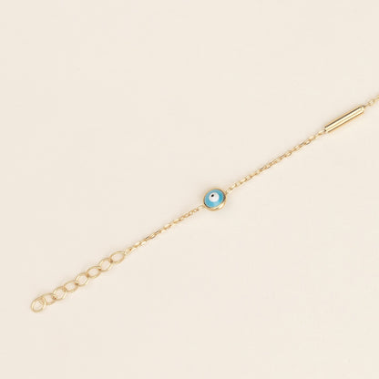 Bracciale baby Occhio 1.8 oro giallo e smalto