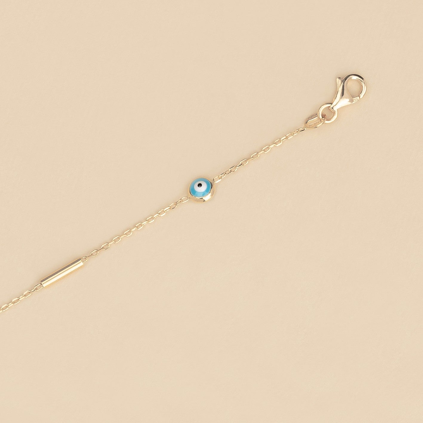 Bracciale baby Occhio 1.8 oro giallo e smalto