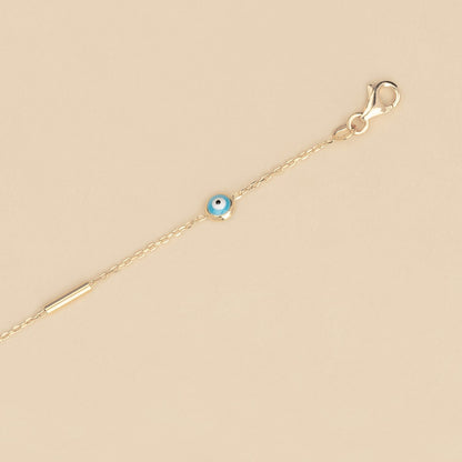 Bracciale baby Occhio 1.8 oro giallo e smalto