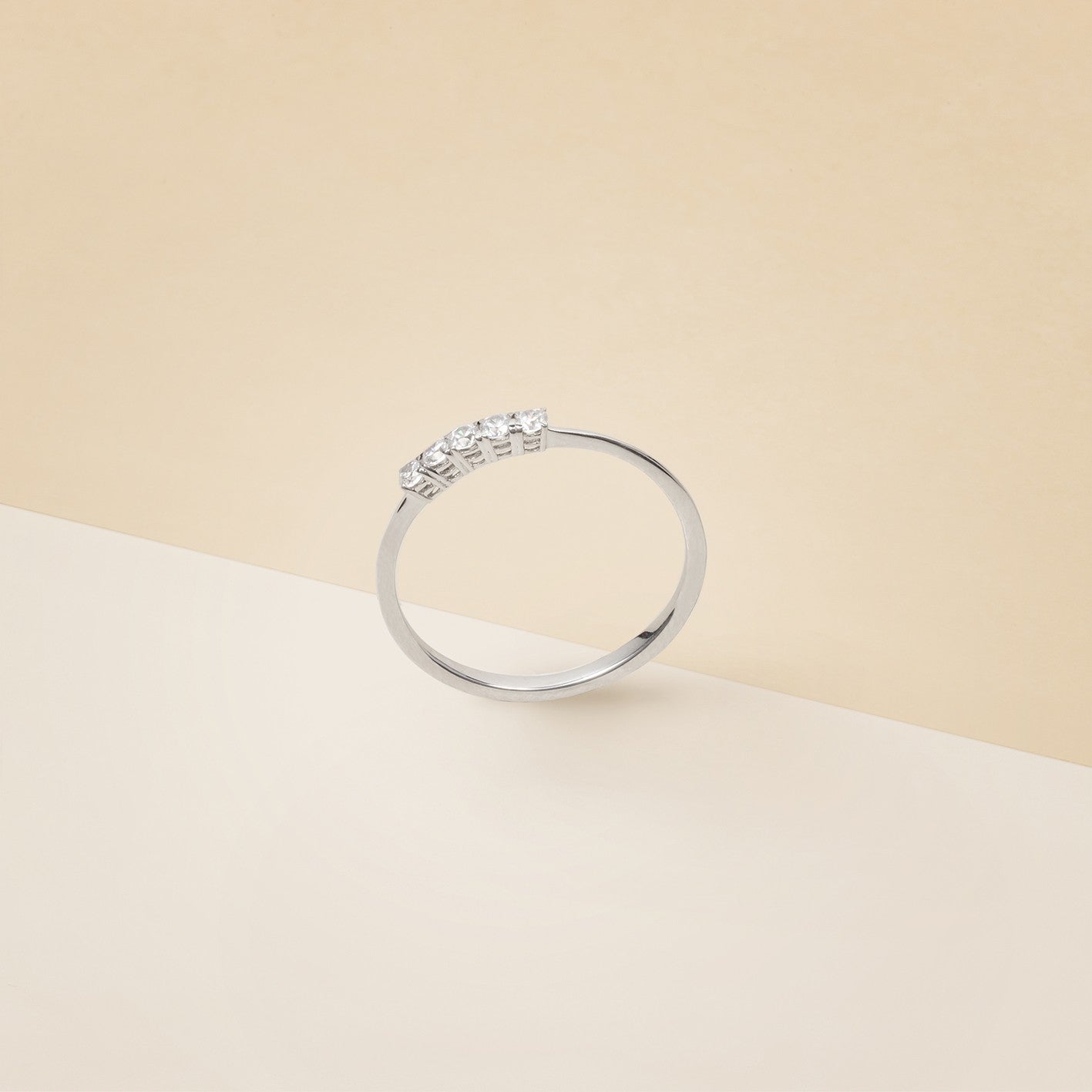 Riviera cinque pietre piccolo - Anello