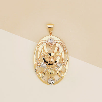 Pendente fantasy con palline e cerchi - Ciondolo