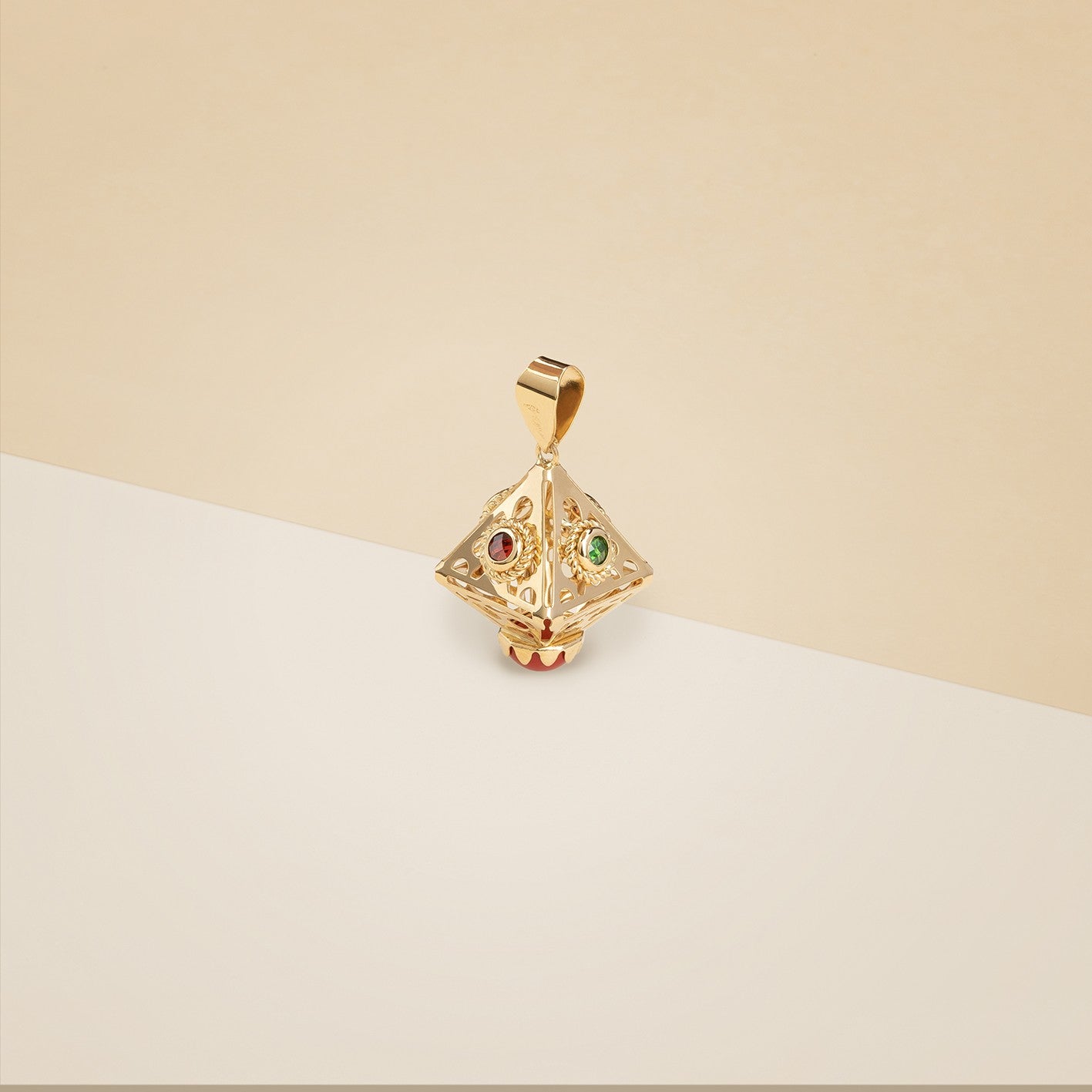 Pendente MINA con pietre forma rombo - Ciondolo