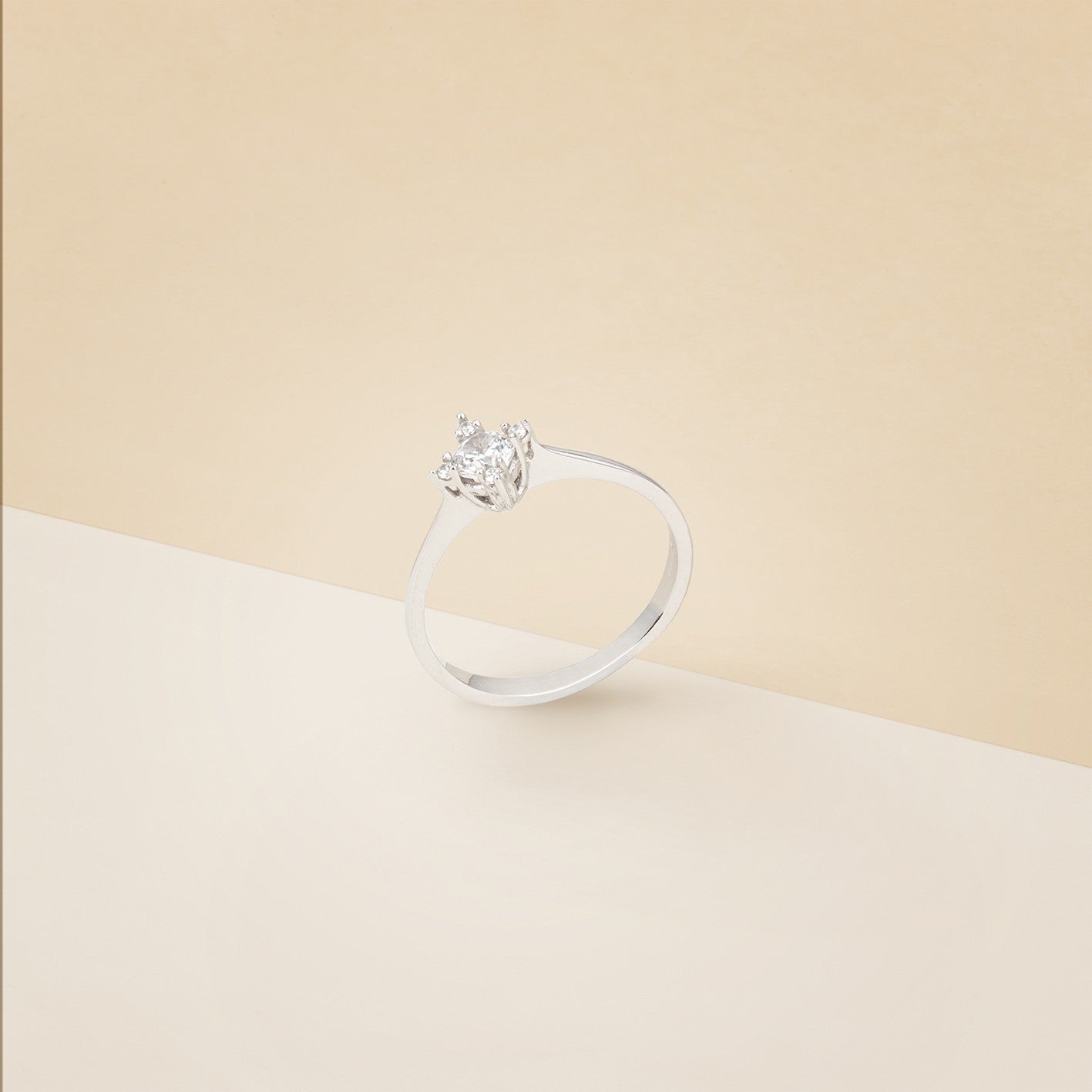 Solitario romboidale - Anello