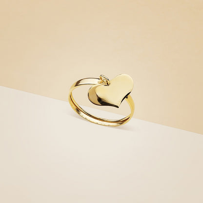 Anello donna cuore pendente