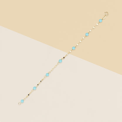 Bracciale bimbo con corallo turchese