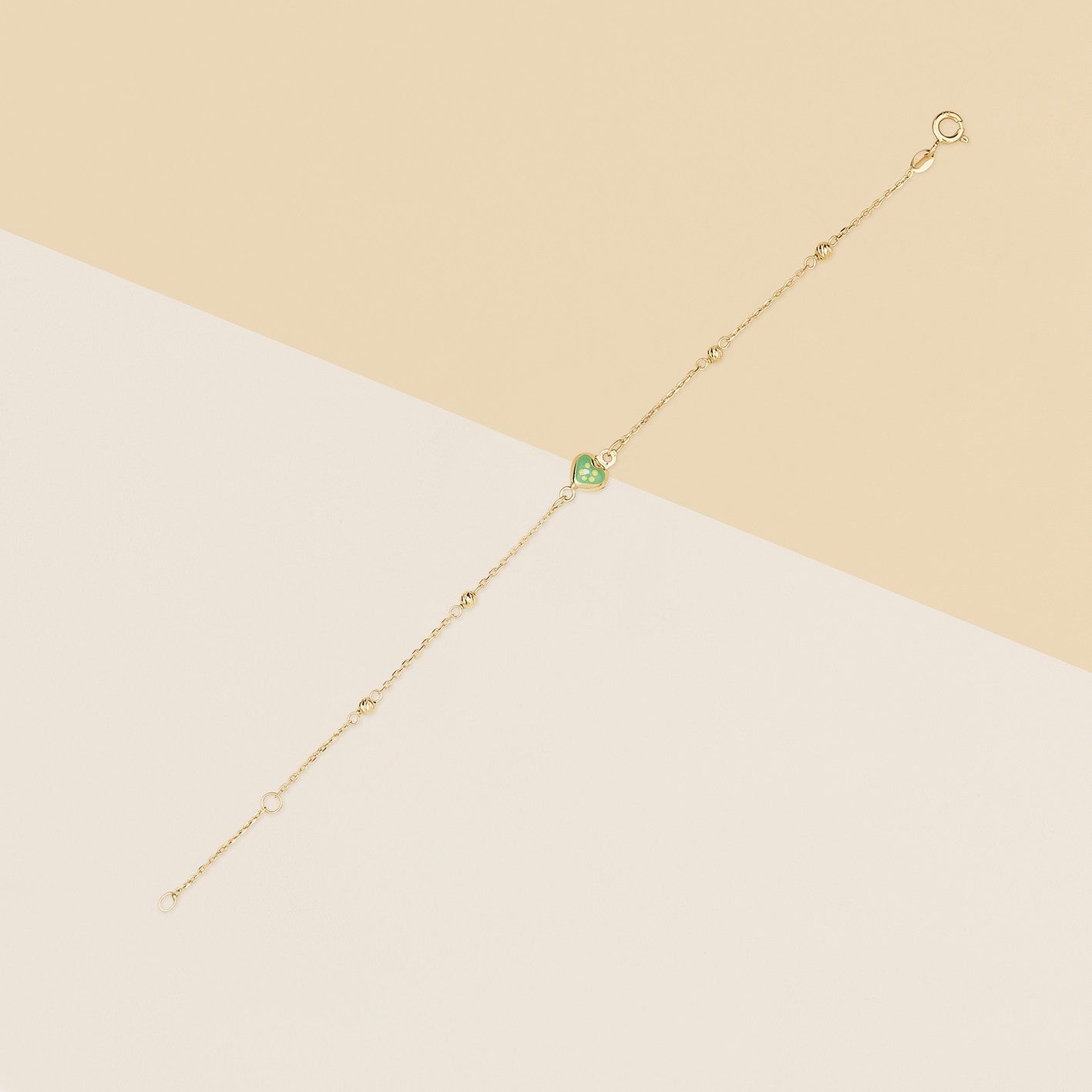 Bracciale baby cuore smalto