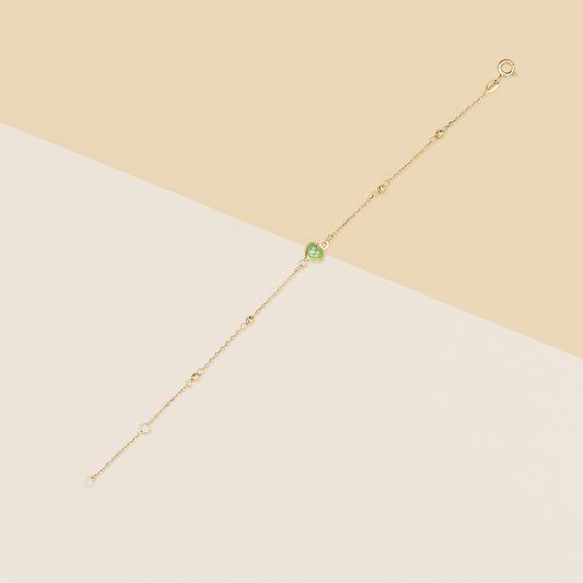 Bracciale baby cuore smalto