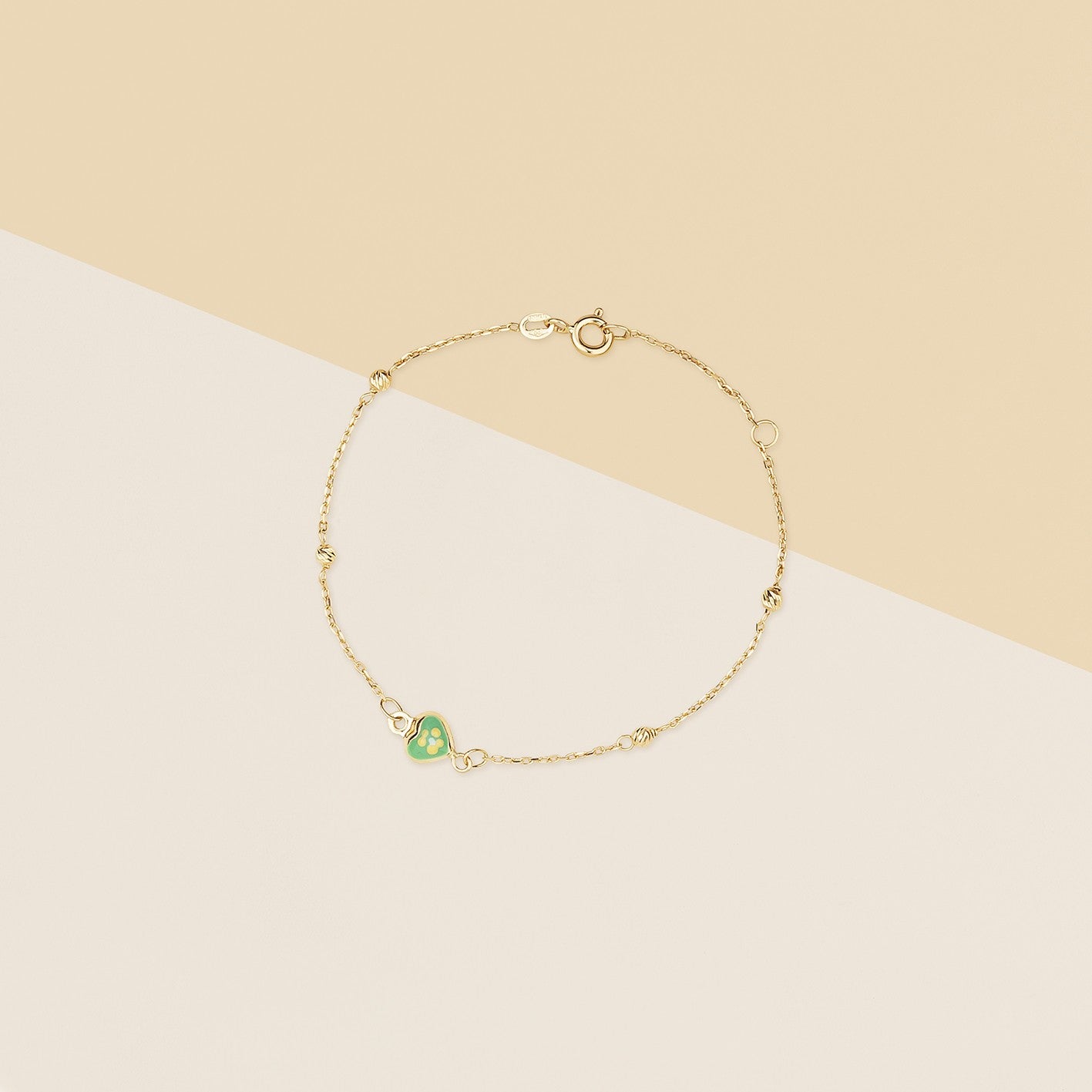 Bracciale baby cuore smalto