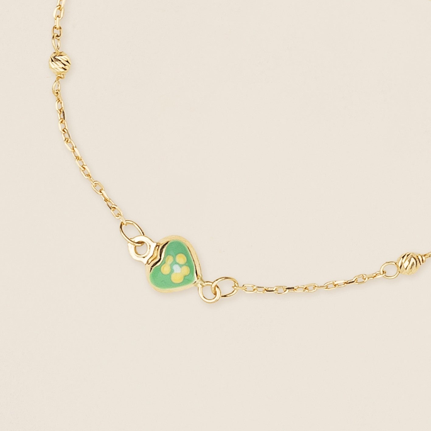 Bracciale baby cuore smalto