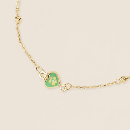 Bracciale baby cuore smalto